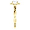 Pompeii3 1ct Diamond Halo Vintage Round Cut Intertwined Band 14k Yellow Gold - 4 of 4