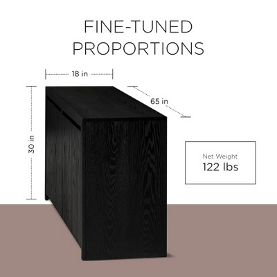 Iris Refined Black Solid Wood Sideboard with Double Doors