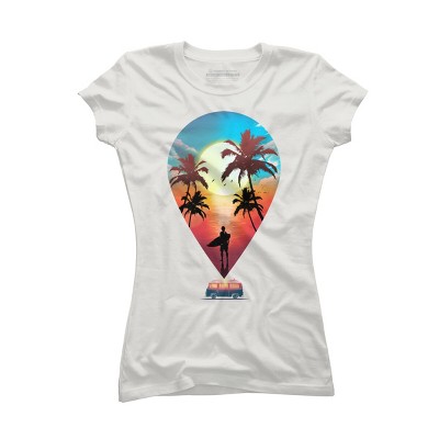 Junior's Design By Humans Summer Vibes By clingcling T-Shirt