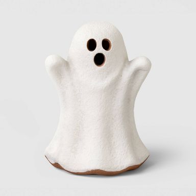 Small Terracotta Ghost Decorative Sculpture - Hyde and EEK! Boutique™ Matte Off-White