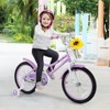 Safstar Kids Bike, 18 Inch Girls Bike for Toddlers w/Training Wheels, Handbrake & Coaster Brake, Steel Frame, Fully Enclosed Chain, Gift for Girls 3-8 - 3 of 4
