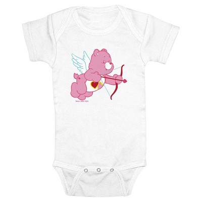 Infant's Care Bears Valentine's Day Love-a-lot Bear Onesie - White