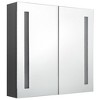 vidaXL Bathroom Cabinet White and Silver Engineered Wood 19.7x5.1x27.6 in - Gray 24.4" x 5.5" x 23.6" - 3 of 4