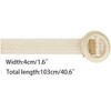 Elerevyo Women's Vintage Woven Belts Round Buckle Boho Waist Belt for Dress - 3 of 4