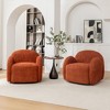 SEYNAR Modern Glam Boucle Upholstered Swivel Accent Armchair Set of 2 - 2 of 4