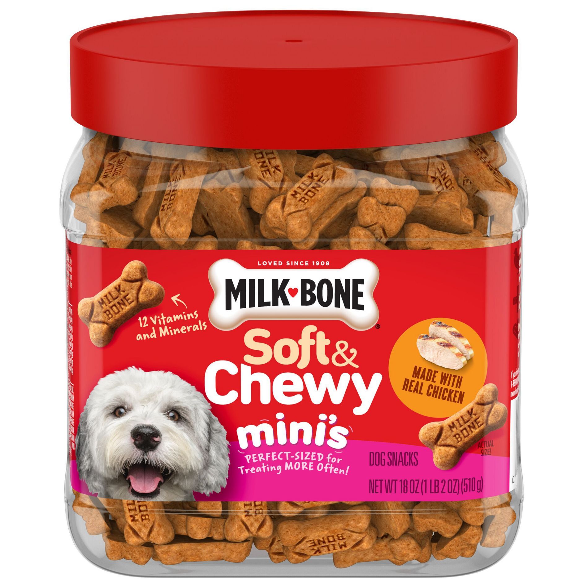 Milk-Bone Soft & Chewy Minis Dog Treat with Chicken Flavor - 18oz
