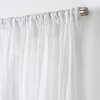 54"x84" Martha Stewart 2pk 84" Crinkle Sheer Pole Top White - 2 of 4