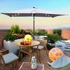 CAVINAS 10x6.5 FT Rectangle Beach Style Patio Umbrella Lights for Evenings, Sandproof Tan Shade for Garden (Base Sold Separately) - 3 of 4