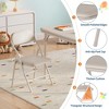 3 Piece Boys Girls Folding Table and Chairs Set, Activity Table and Chairs Set - 4 of 4