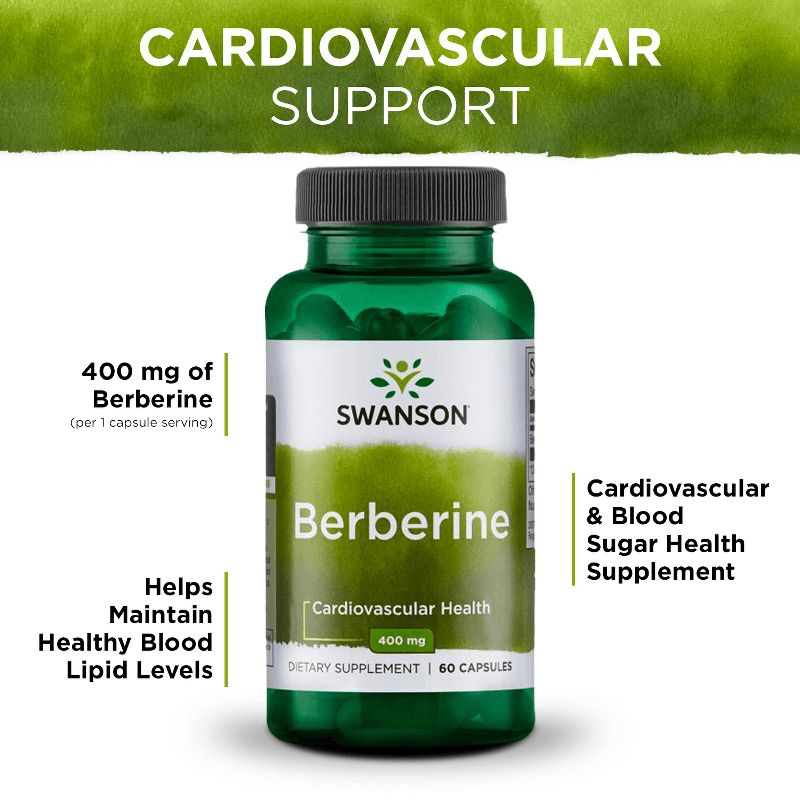Swanson Herbal Supplements Berberine 400 mg Capsule 60ct, 4 of 7