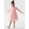 2Bunnies Girls' Paisley Lace Tulle Long Sleeve Knee Flower Girl Dress - 4 of 4