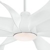 60" Minka Aire Modern Indoor Ceiling Fan with LED Light Remote Control White Glass Shade for Living Room Kitchen Bedroom Family - 3 of 4