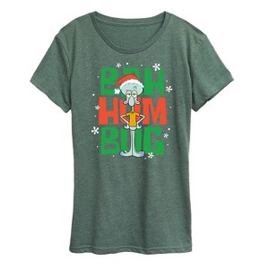 Women's - SpongeBob SquarePants - Squidward Bah Humbug Short Sleeve Graphic T-Shirt - 1 of 4
