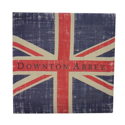 Heritage Lace 14.5" Downton Abbey British Union Jack Natural Beige Decorative Hanging Wall Art