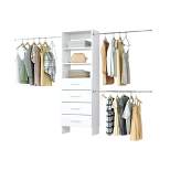 Modular Closets Built-in Closet Tower , For Closets 52" - 120" - White