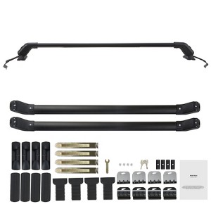 VEVOR Universal Roof Rack Cross Bars, 41.3" Aluminum Roof Rack Crossbars, Fit Roof without Side Rail, 155 lbs Load Capacity, Black - 1 of 4