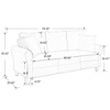 NicBex 3 Seater Sofa Couch with 2 Pillows & Armrest Mid-Century Comfy Velvet Couch with Plastic Legs for Living Room - 3 of 4