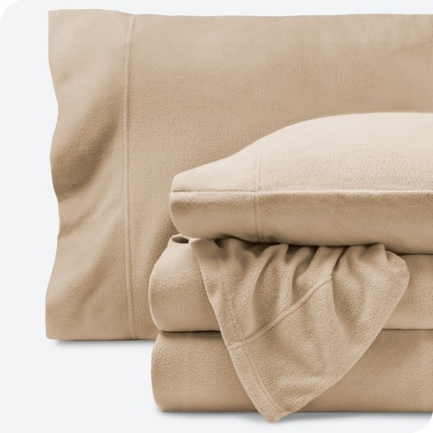 Bare Home Polar Fleece Fitted Sheet Twin - Sand