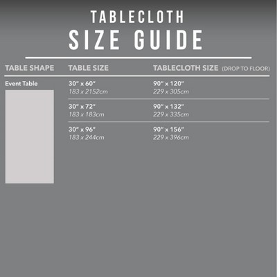 Casual Everyday Solid Color Polyester Tablecloth 90" x 156"
