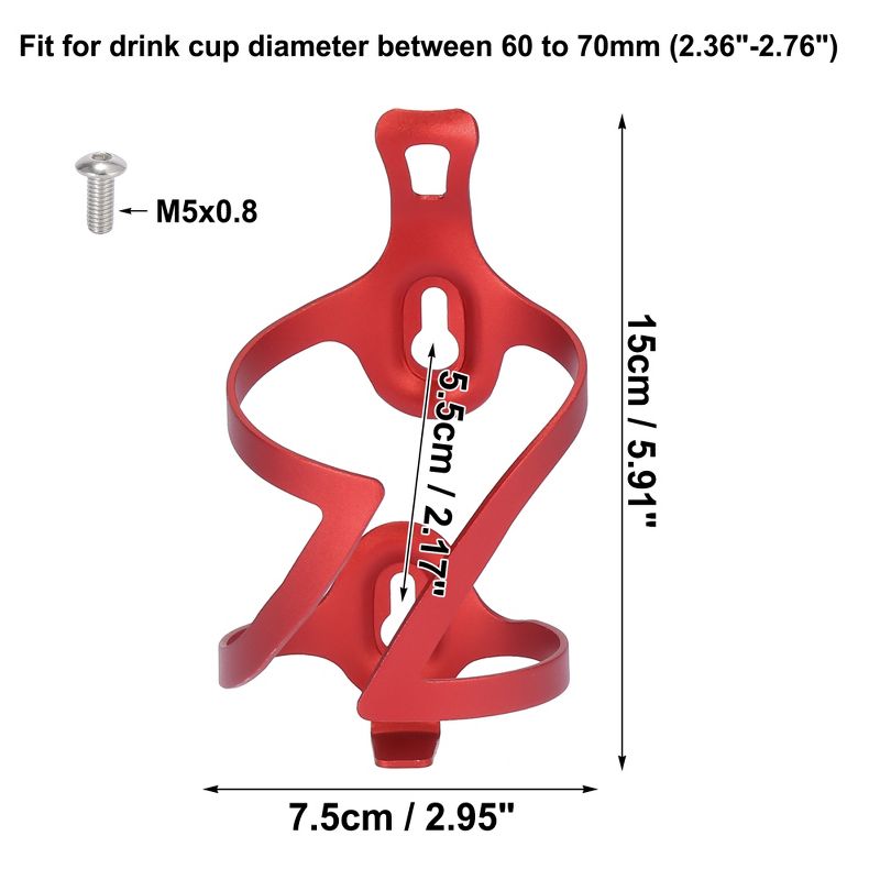 Unique Bargains Double Side Bicycle Water Coffee Drink Cup Bottle Holder Cages Carrier Rack with Wrench for Mountain Road Bike, 4 of 7