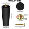 Aoibox 8 Pack 6 Inch Plastic Furniture Legs with M8 T-Nuts Screws Replacement for Sofa Chair Table Bed DIY Projects Black - 2 of 4