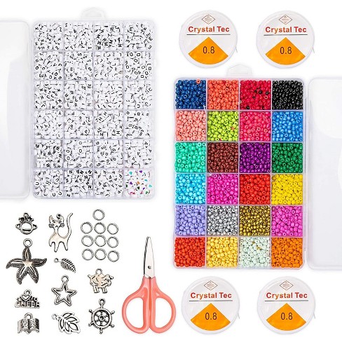 5026 Pieces Jewelry Making Supplies Set With Alphabet Beads, Charms, Rings,  Scissor, String And Clear Storage Box : Target