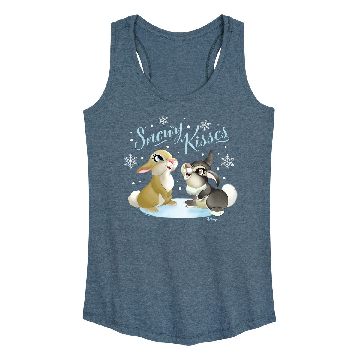 Women's - Disney - Christmas - Snowy Bunny Kisses Graphic Racerback Tank