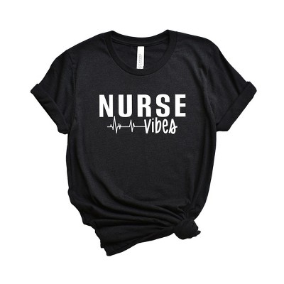 Simply Sage Market Women's Nurse Vibes Heartbeat Short Sleeve Graphic Tee