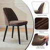 Dining Chair Set of 2, Modern Upholstered Kitchen Chair, Dining Room Chair with Wooden Legs, Accent Chair for Kitchen, Dining Room, Living Room - 4 of 4