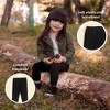 Ola! Otter Girls’ Leggings – Black | Comfortable Everyday Toddler Bottoms| Soft Cotton Pants for Girls| Classic Wardrobe Essential for Girls - 3 of 4