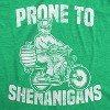 Mens Prone To Shenanigans T shirt Funny St Patricks Day Green Green Parade Tee - Crazy Dog Men's T Shirt - 2 of 4