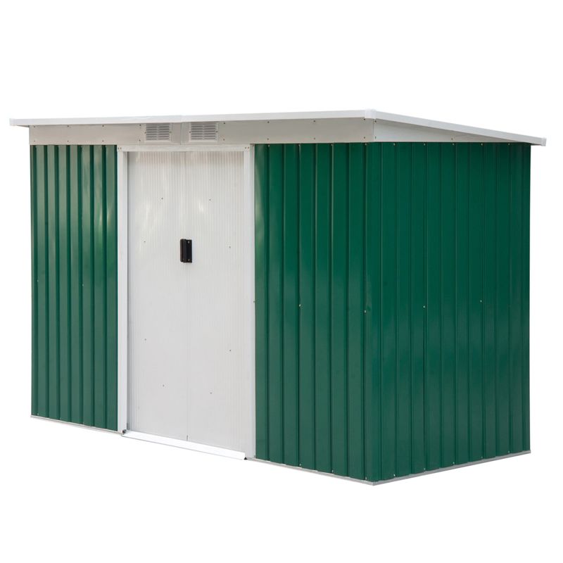 Outsunny Metal Garden Storage Shed Tool House with Sliding Door Spacious Layout & Durable Construction for Backyard, Patio, Lawn, 4 of 9