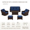 Spruce & Spring Outdoor Wicker Patio Outdoor Sofa Swivel Chair Coffee Table - 4 of 4