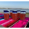Dos Sueños Mexican Hand Blown  Juice Glasses - Blue Rim - 8oz - Set of 6 - 4 of 4