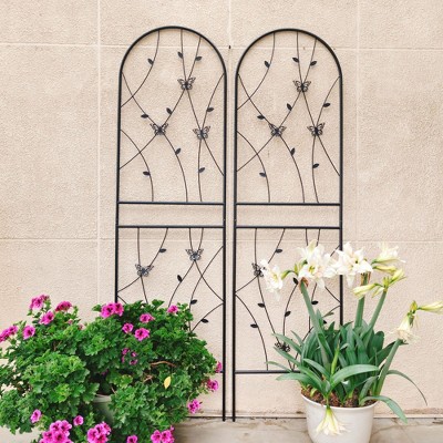 NicBex Garden Trellis Lattice Panels, Rustproof Plant Trellis Butterfly Decoration Plant Climbing Support
