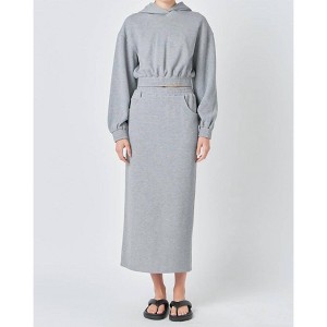Women's French Terry Cropped Hoodie - Grey Lab - 1 of 4