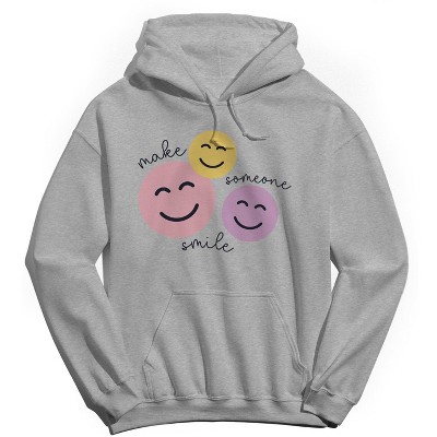 Social Collective Men's Make Someone Smile Long Sleeve Graphic Cotton Sweatshirt Hoodie