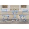 3 Piece Patio Set,Folding Patio Table and Chairs, Folding Outdoor Patio Furniture Sets,Weather Resistant Conversation Set for Yard Garden - 2 of 4