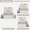 Twin/Twin-XL/Full/Queen Size Bed Frame for Kids with Storage Drawers & Bookcase Headboard, Boucle Platform Bed, Noise-Free, No Box Spring Needed - 4 of 4