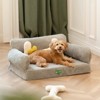 Bencmate Fashion Cat Sofa Bed Cat Couch,Fluffy Dog Bed for Medium Small Dogs & Cats,with Non Slip Bottom,Gray(25.6"*10.2"*18.1") - 2 of 4