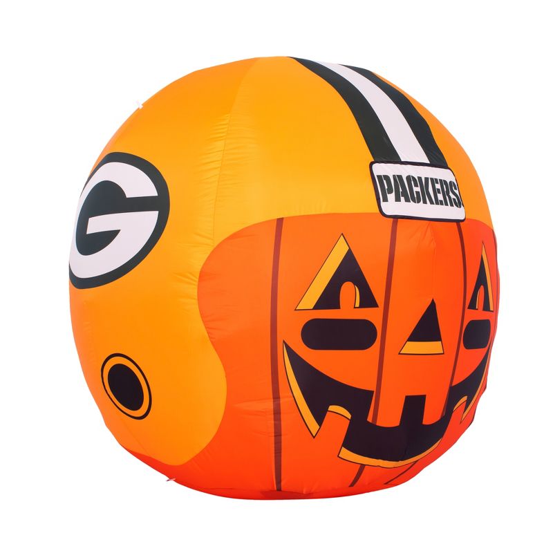 NFL Green Bay Packers Inflatable Jack O' Helmet, 4 ft Tall, Orange, 1 of 6