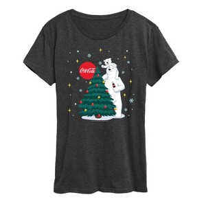 Women's - Coca-Cola - Christmas Tree Short Sleeve Graphic T-Shirt - 1 of 4