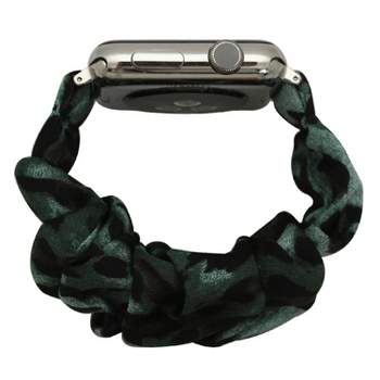 Olivia Pratt Printed Elastic Strap Apple Watch Band - Black Green Stripe,  Tan Leopard, 38mm : Target