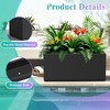 TOAOTBNBO Metal Rectangular Planter, Tall Planters with Drainage Holes, Outdoor Planter Pots for Porch and Patio, Black - 4 of 4