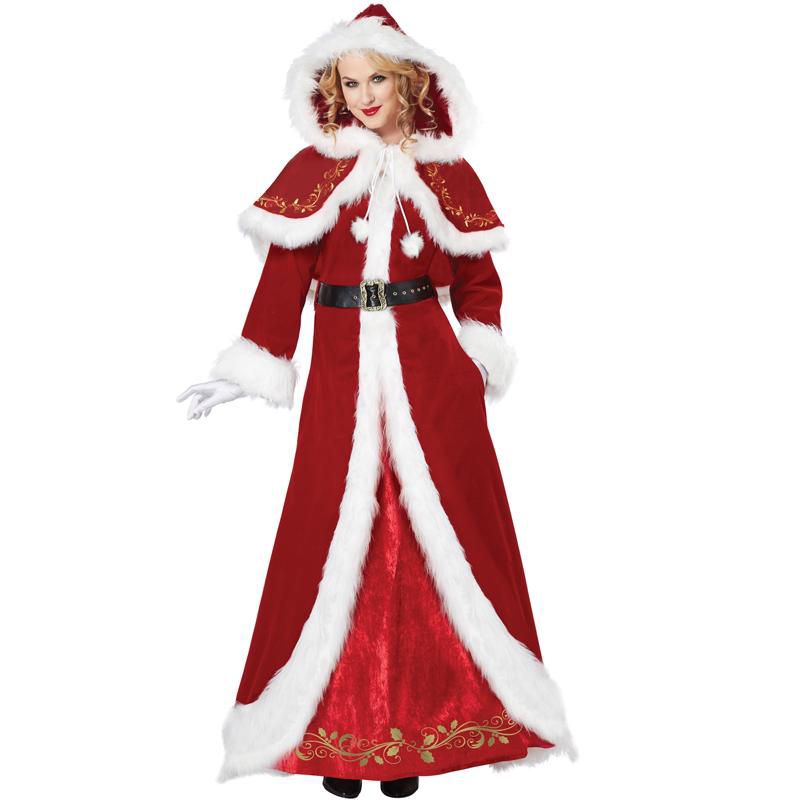 California Costumes Deluxe Mrs. Claus Adult Costume, 1 of 3