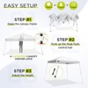 EAGLE PEAK Slant Leg Pop-up Canopy Tent Easy One Person Setup Instant Outdoor Beach Canopy Folding Portable Sports Shelter - 2 of 4