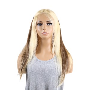 Unique Bargains Women's Straight Long Hair Hair Extensions High Temperature Fiber Mixed Light Brown 1 Pc - 1 of 3
