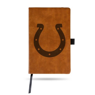 NFL Indianapolis Colts Laser Engraved Brown Leather Padfolio