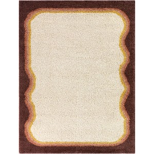 Balta Rugs Border Plush Shag Area Rug Cream - 1 of 4