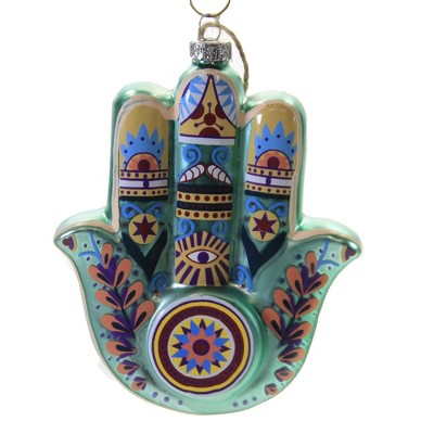 Cody Foster 4.75 In Hamsa Hand Ayin Hara Evil Eye Faith Belief Tree Ornaments